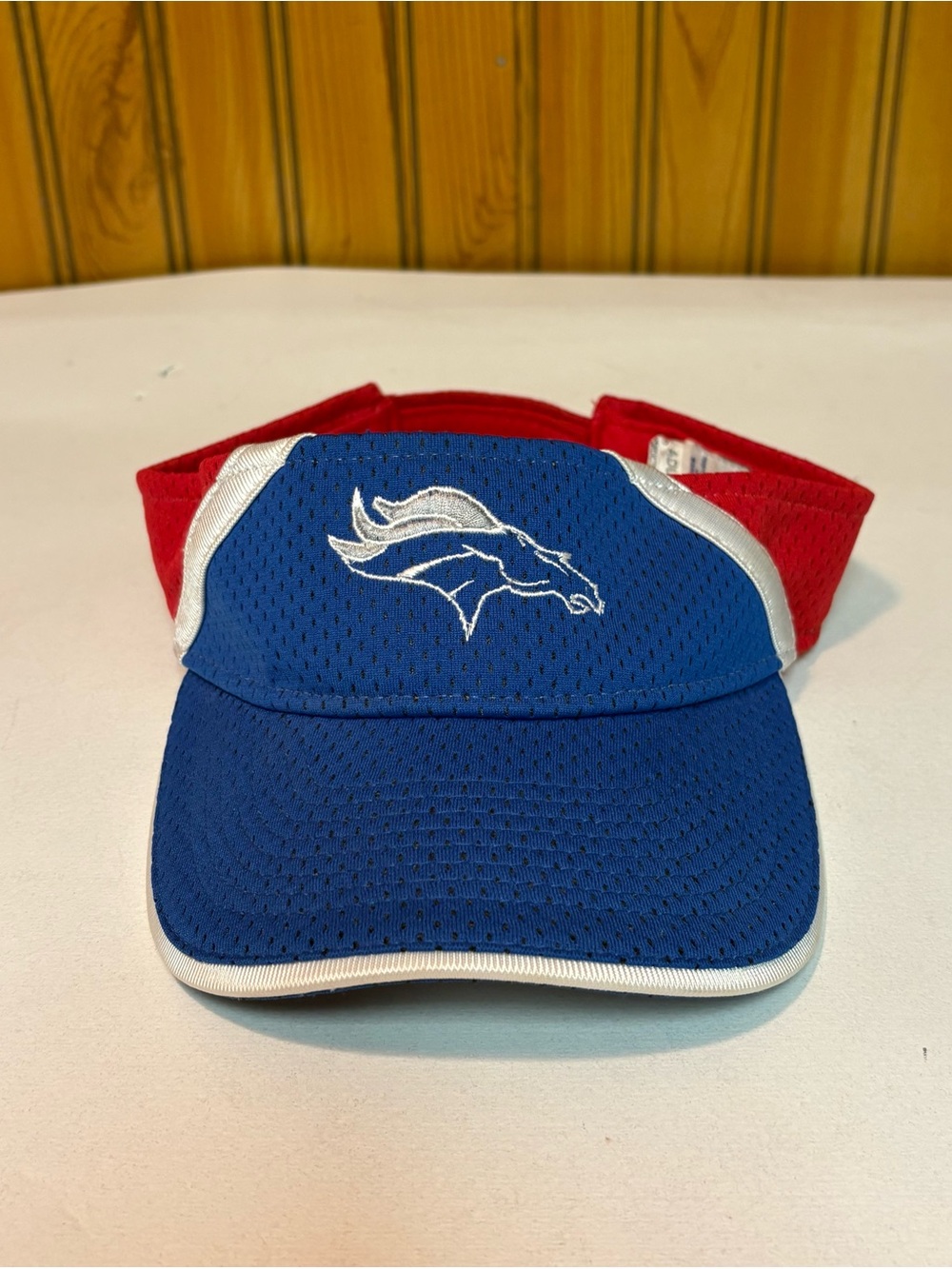 Augusta Sportswear Blue Red White Denver Broncos Visor